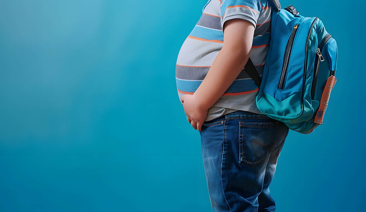 Niño con obesidad