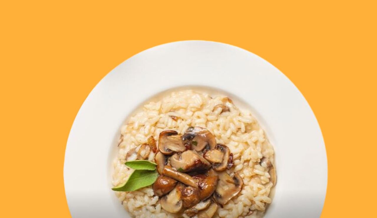 Risotto de setas y espárragos